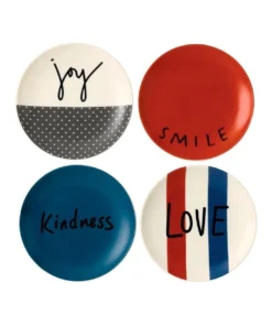 Outlet 😍 Royal Doulton Ellen DeGeneres Joy Accents 16cm Set of 4 Plate ⭐