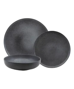 Hot Sale ✔️ Salt&Pepper Hue 12pc Dinner Set Black 💯