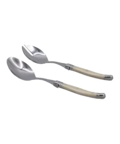 New ๐ Heritage Laguiole 2pc Salad Spoon Set Ivory โจ