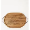 Cheap ⭐ Australian House & Garden Acacia Gum Leaf Serving Tray With Leather Handles 40x27.5cm ✨
