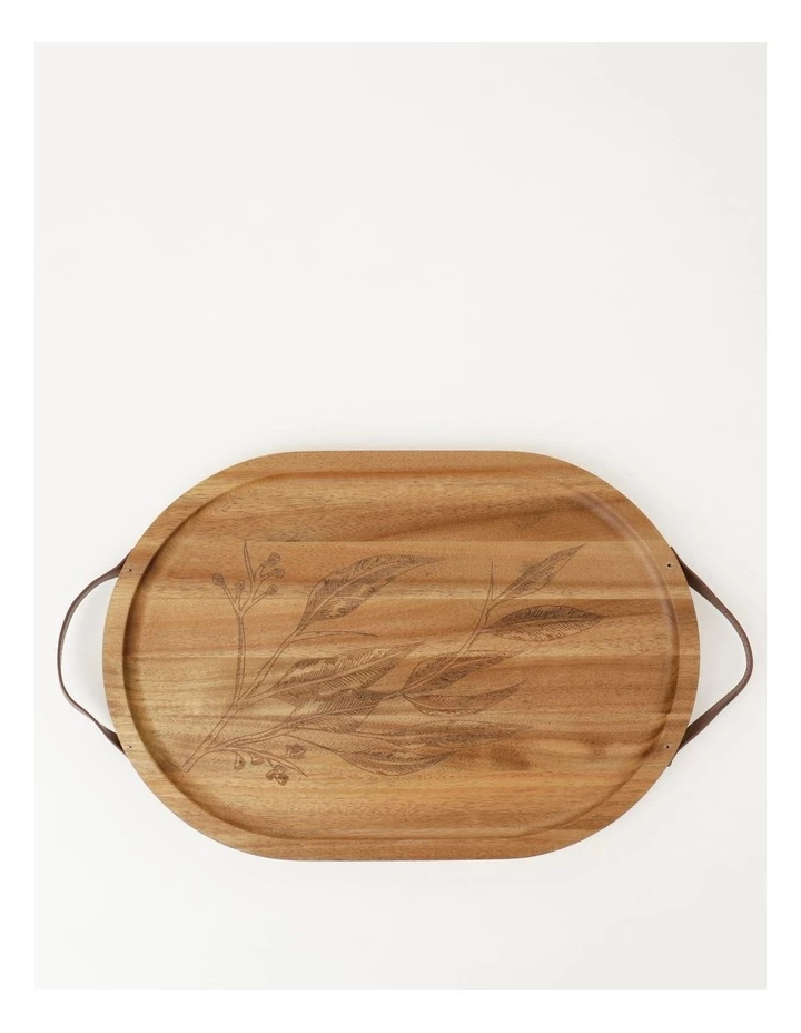 Cheap ⭐ Australian House & Garden Acacia Gum Leaf Serving Tray With Leather Handles 40x27.5cm ✨ 1 Cheap ⭐ Australian House & Garden Acacia Gum Leaf Serving Tray With Leather Handles 40x27.5cm ✨