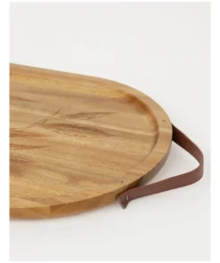 Cheap ⭐ Australian House & Garden Acacia Gum Leaf Serving Tray With Leather Handles 40x27.5cm ✨ 4 Cheap ⭐ Australian House & Garden Acacia Gum Leaf Serving Tray With Leather Handles 40x27.5cm ✨ -Dining Sales Store 778951810 2 720x928