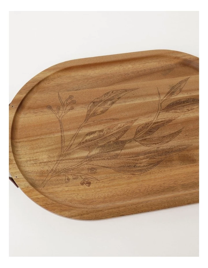Cheap ⭐ Australian House & Garden Acacia Gum Leaf Serving Tray With Leather Handles 40x27.5cm ✨ 3 Cheap ⭐ Australian House & Garden Acacia Gum Leaf Serving Tray With Leather Handles 40x27.5cm ✨ - Image 3