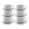Outlet ⌛ Salt&Pepper RELIC Tea Cup and Saucer Set - 260ml/15cm - Mist - Set of 6 ✨