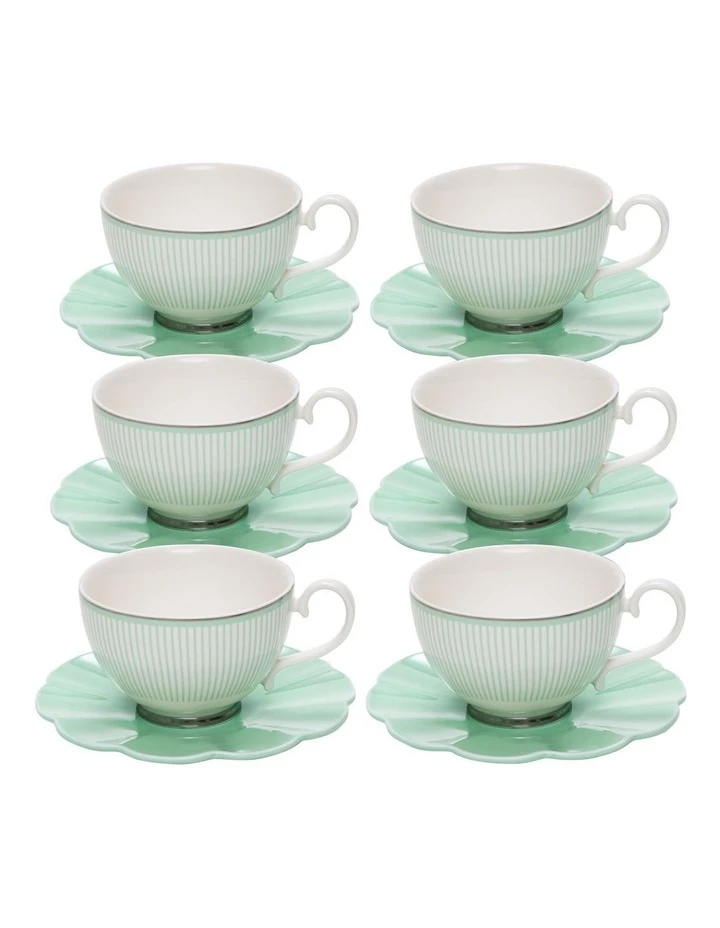 Flash Sale 🤩 Salt&Pepper ECLECTIC 230ml 6pc Tea Cup and Saucer Set Green ❤️ 1 Flash Sale 🤩 Salt&Pepper ECLECTIC 230ml 6pc Tea Cup and Saucer Set Green ❤️