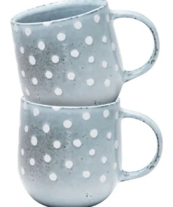 Outlet ⭐ Salt&Pepper NAOKO Mug - 380ml - Polka Grey - Set of 6 🎉 -Dining Sales Store 779177800 3 720x928