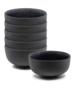 Flash Sale 🛒 Salt&Pepper Hue 12cm Set of 6 Rice Bowl Black 🔔