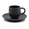 Deals ⌛ Salt&Pepper Hue Espresso Cup and Saucer Set 85ml/12cm - Black - Set of 6 😍