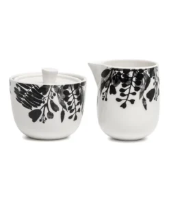 Budget 😍 Salt&Pepper Neri 2 Piece Milk Jug and Sugar Bowl Set Black/White 🤩