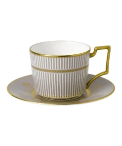 Cheapest 😍 Wedgwood Anthemion Teacup & Saucer Grey 🌟