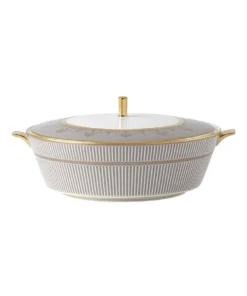 Cheapest 👍 Wedgwood Anthemion Grey Covered Vegetable Dish ⌛