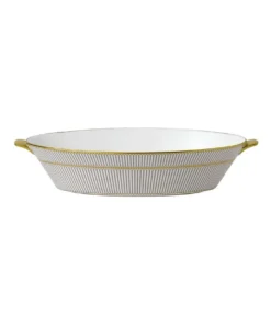 Best Pirce ✔️ Wedgwood Anthemion 1.3L Oval Bowl Grey 🔥