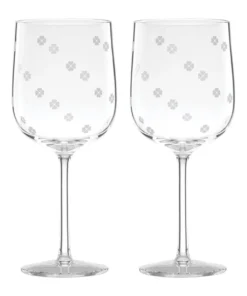 Best Pirce 🛒 Kate spade new york Spade Clover Set of 2 Wine Glass 🛒