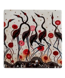 Outlet 𧨠Maxwell & Williams Melanie Hava Jugaig-Bana-Wabu Ceramic 10cm Brolgas Square Coaster π