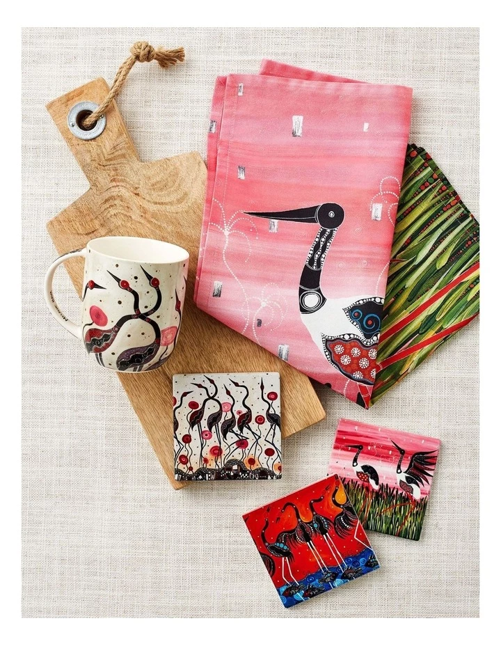 Budget π Maxwell & Williams Melanie Hava Jugaig-Bana-Wabu Ceramic 10cm Jabirus Square Coaster π 2 Budget π Maxwell & Williams Melanie Hava Jugaig-Bana-Wabu Ceramic 10cm Jabirus Square Coaster π - Image 2