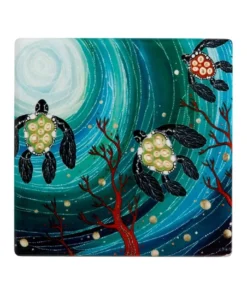 Coupon 🎉 Maxwell & Williams Melanie Hava Jugaig-Bana-Wabu Ceramic 10cm Turtles Square Coaster 🎁