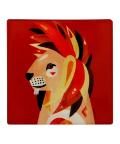 Promo 👍 Maxwell & Williams Pete Cromer Wildlife Ceramic 9.5cm Lion Square Coaster ⭐