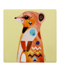 Discount 💯 Maxwell & Williams Pete Cromer Wildlife Ceramic 9.5cm Meerkat Square Coaster 👍
