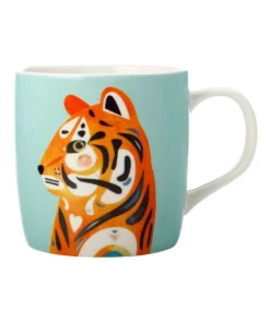 Promo ⌛ Maxwell & Williams Pete Cromer Wildlife 375ml Tiger Mug Gift Boxed Pink 🥰