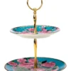 Discount 🔥 Maxwell & Williams Teas & C's Silk Road 2-Tier Gift Boxed Cake Stand Aqua ❤️