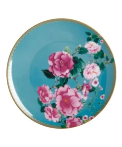 Budget ⭐ Maxwell & Williams Teas & C's Silk Road 19.5cm Coupe Plate Gift Boxed Aqua ✔️