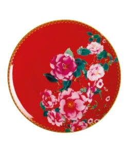 Brand new 😍 Maxwell & Williams Teas & C's Silk Road 19.5cm Coupe Plate Gift Boxed Red ✨