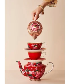 Deals 👍 Maxwell & Williams Teas & C's Silk Road 380ml Teapot Tea for One with Infuser Red ⌛ -Dining Sales Store 790818130 5 720x928