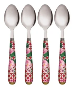 Discount ❤️ Maxwell & Williams Teas & C's Silk Road Set of 4 Teaspoon Red 👏