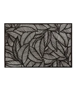 Hot Sale ⌛ Maxwell & Williams Table Accents 45x30cm Leaf Cut-Out Placemat Black ✔️