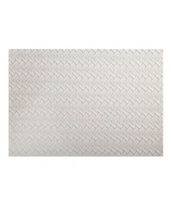 New ✔️ Maxwell & Williams Table Accents 43x30cm Plait Leather Look Placemat Ivory 🧨