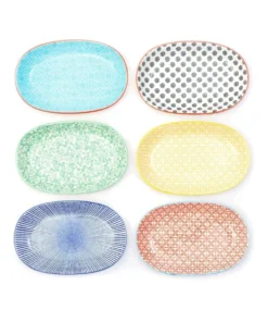 New ๐ Cooper & Co Set of 6 Ceramic 23cm Viola Plates โ๏ธ