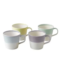 Best deal ⌛ Royal Doulton 1815 Tapas 400ml Set of 4 Mugs Assorted Cool Colours 🎉