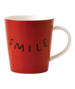 New โจ Royal Doulton Ellen DeGeneres Smile 450ml Mug Red ๐