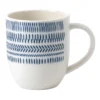 New 🧨 Royal Doulton Ellen DeGeneres Dark Blue Chevron 430ml Mug White/Dark Blue 🤩