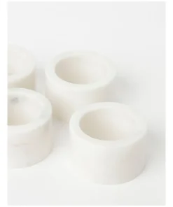 Hot Sale ⭐ Heritage Marble Napkin Rings White 4 Pack ✨ -Dining Sales Store 800016220 3 720x928