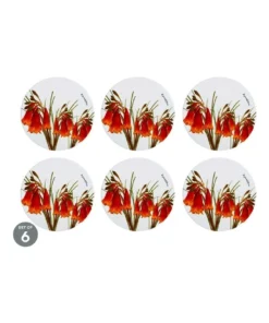 Hot Sale ❤️ Maxwell & Williams Royal Botanic Gardens Ceramic Round Trivet 20cm Christmas Bells Set of 6 🥰