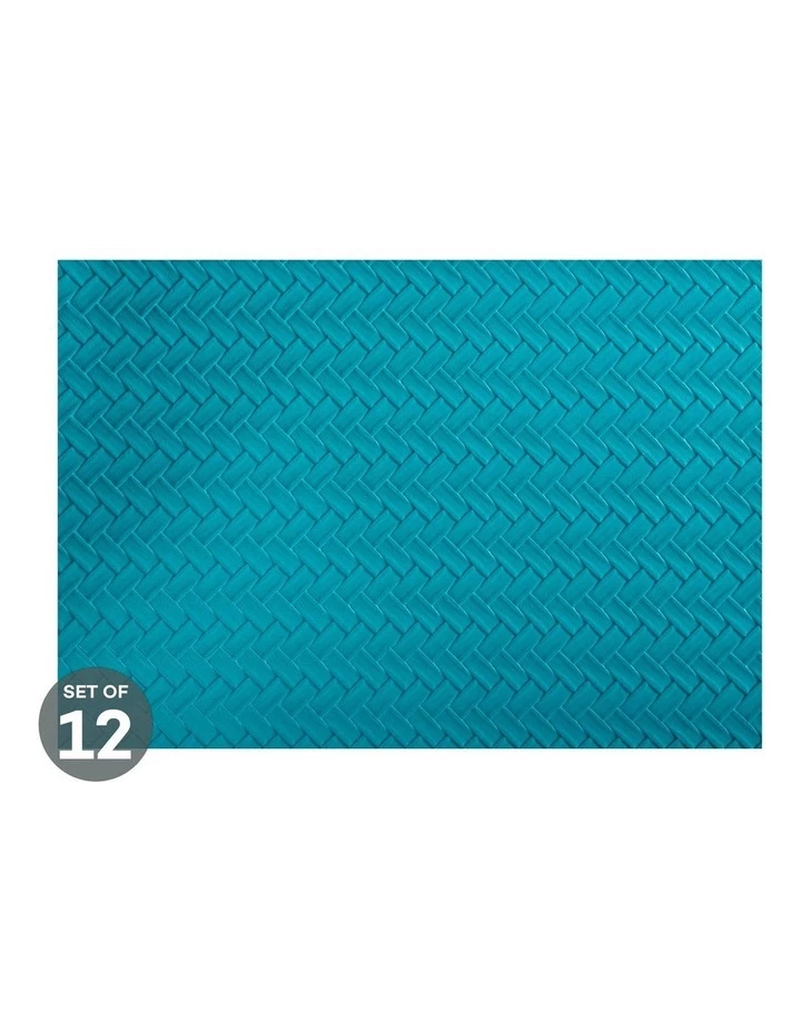 Best Pirce ❤️ Maxwell & Williams Table Accents Leather Look Placemat 43x30cm Teal Plait Set of 12 🎉 1 Best Pirce ❤️ Maxwell & Williams Table Accents Leather Look Placemat 43x30cm Teal Plait Set of 12 🎉