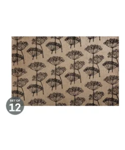 Promo ✔️ Maxwell & Williams Table Accents Burlap Placemat 45x30cm Black Set of 12 ❤️