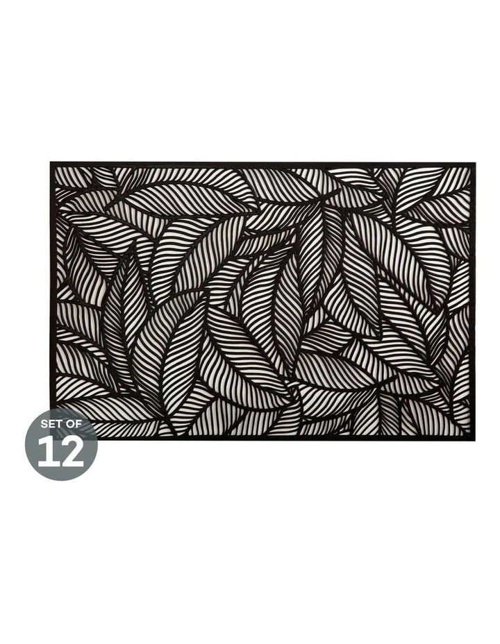 Deals ⭐ Maxwell & Williams Table Accents Cut-Out Placemat 45x30cm Leaf Black Set of 12 ✔️ 1 Deals ⭐ Maxwell & Williams Table Accents Cut-Out Placemat 45x30cm Leaf Black Set of 12 ✔️