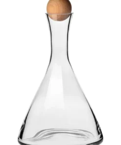 New 💯 Krosno Connoisseur 1L Wine Decanter Beechwood Stopper Gift Boxed ⌛
