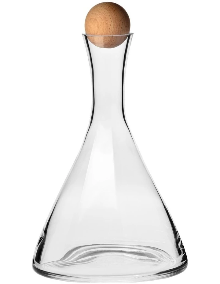 New 💯 Krosno Connoisseur 1L Wine Decanter Beechwood Stopper Gift Boxed ⌛ 1 New 💯 Krosno Connoisseur 1L Wine Decanter Beechwood Stopper Gift Boxed ⌛