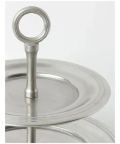 Deals 👏 Heritage Pewter 2 Tiered Cake Stand 🤩 -Dining Sales Store 802125640 2 720x928