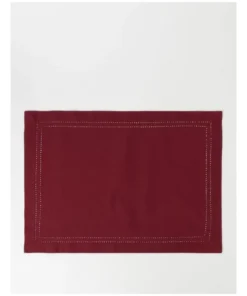 Deals โจ Heritage Elizabeth Hemstitch Placemat in Berry ๐