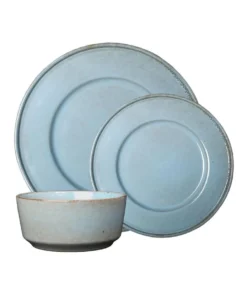 Top 10 😉 Jamie Oliver Flat Rim Reactive 12 Piece Dinner Set - Blue ⭐ -Dining Sales Store 803116360 1 720x928