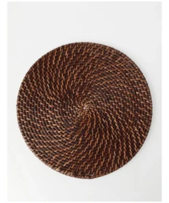 Buy 👍 Australian House & Garden Flat Rattan Placemat - Dark Stone 🛒