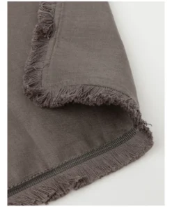 Cheap 🤩 Australian House & Garden Fringed Linen Napkin Set of 4 Dark Stone 🤩 -Dining Sales Store 804349720 3 720x928