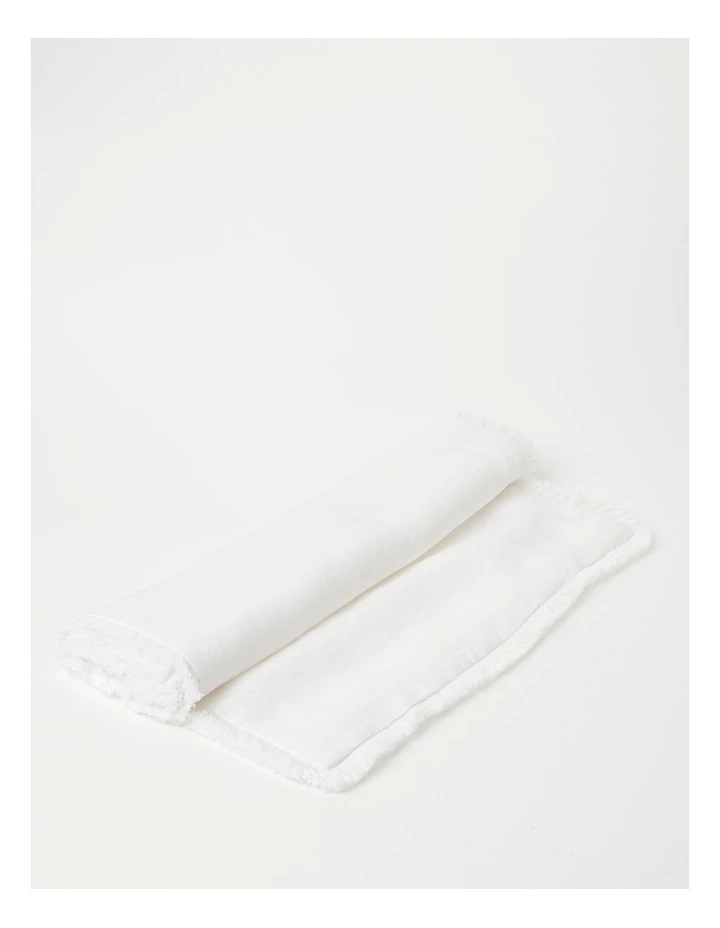 Wholesale ⌛ Australian House & Garden Fringed Linen Table Runner in White ✔️ 2 Wholesale ⌛ Australian House & Garden Fringed Linen Table Runner in White ✔️ - Image 2
