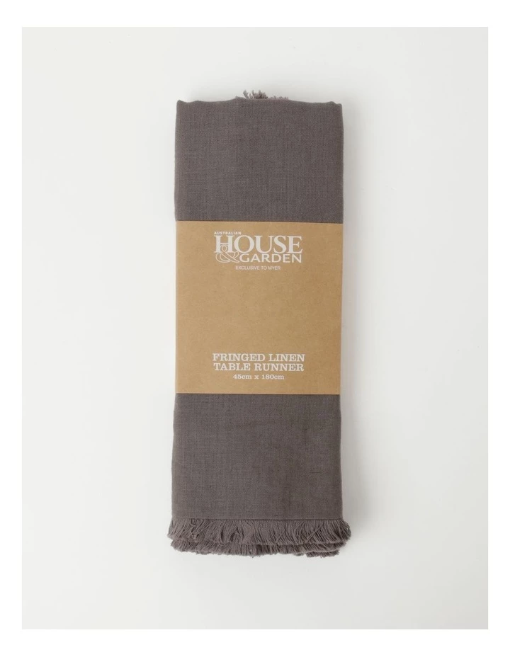 Budget ⌛ Australian House & Garden Fringed Linen Table Runner 45x180cm Dark Stone ❤️ 4 Budget ⌛ Australian House & Garden Fringed Linen Table Runner 45x180cm Dark Stone ❤️ - Image 4
