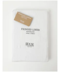 Buy โ๏ธ Australian House & Garden Fringed Linen Tablecloth in White ๐คฉ