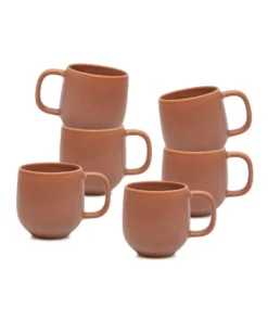 Best Pirce 👍 Salt&Pepper Hue Mug - 380ml - Rust - Set of 6 💯